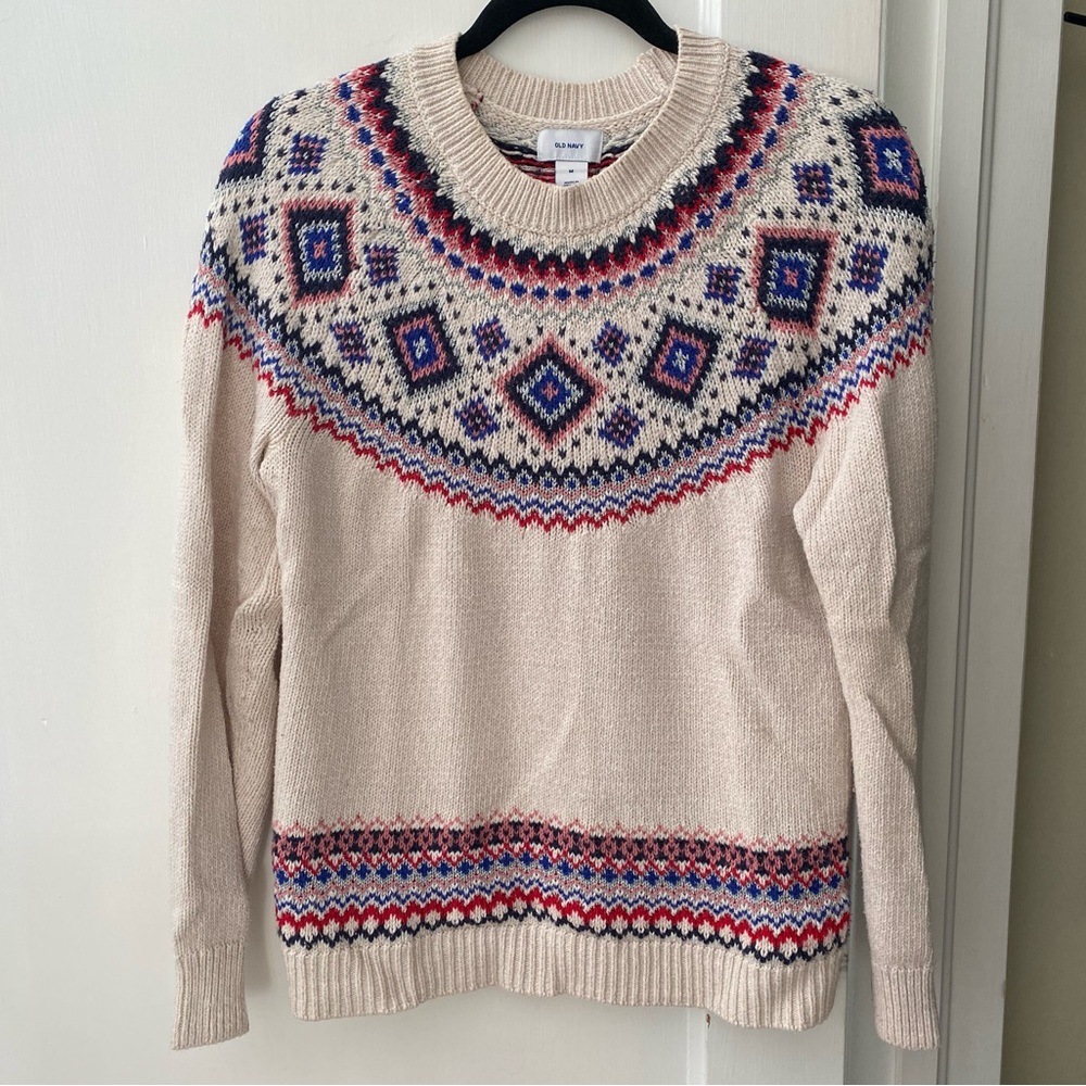 Old Navy Multicolor Patterned Sweater